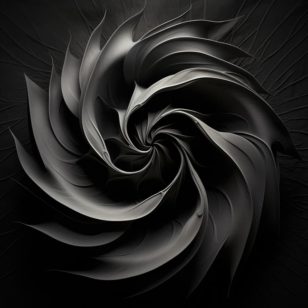 Elegant Dark Vortex by Bilge Paksoylu — canvas wall art