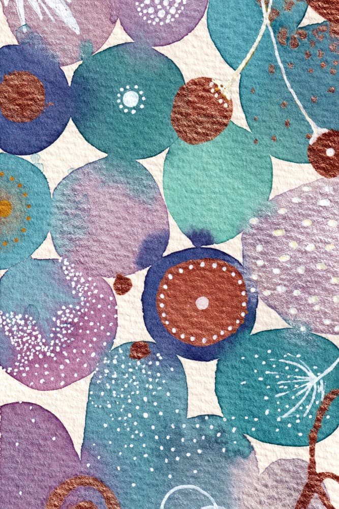 Whimsical Painted Circles by Camille Contini — canvas wall art