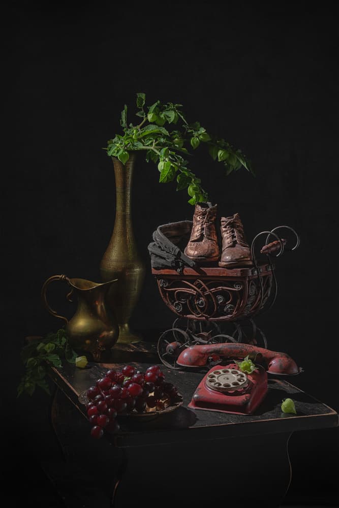 Vintage Baby Boots Still Life by Lydia Jacobs — canvas wall art
