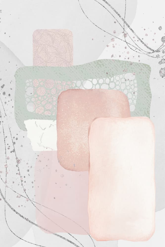 Pastel Shimmer Shapes by Sally Ann Moss — canvas wall art