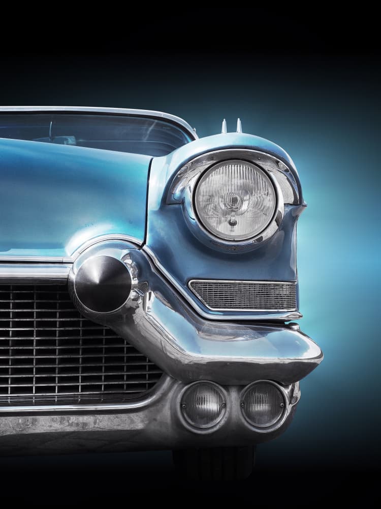 Vintage Blue Car by Beate Gube — canvas wall art