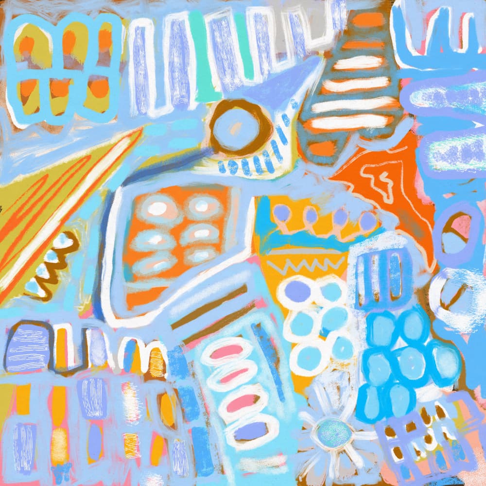 Playful Abstract Shapes by Sharyn Bursic — canvas wall art