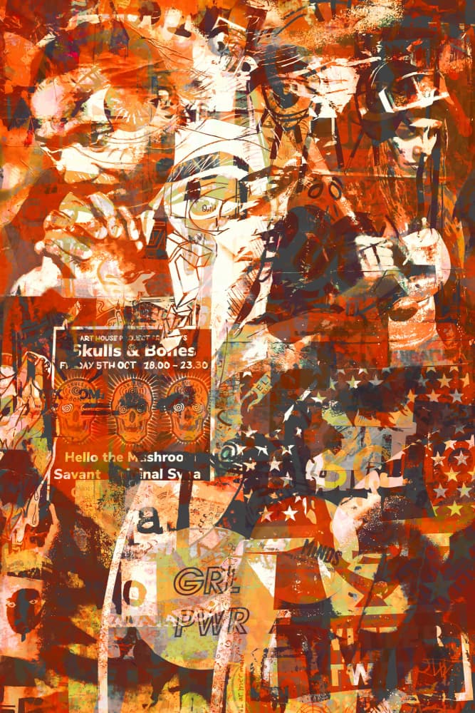 Grunge Girl Power by Simon Goggin — canvas wall art