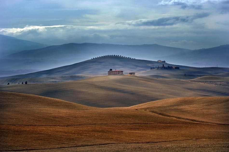 Misty Tuscan Landscape by Jure Kravanja — canvas wall art