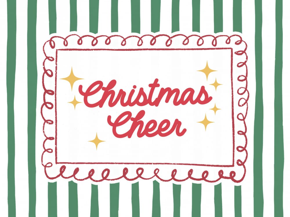 Festive Christmas Cheer by Jolly and Dash — canvas wall art