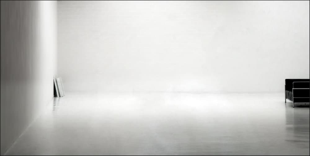 Minimal White Interior by Gilbert Claes — canvas wall art