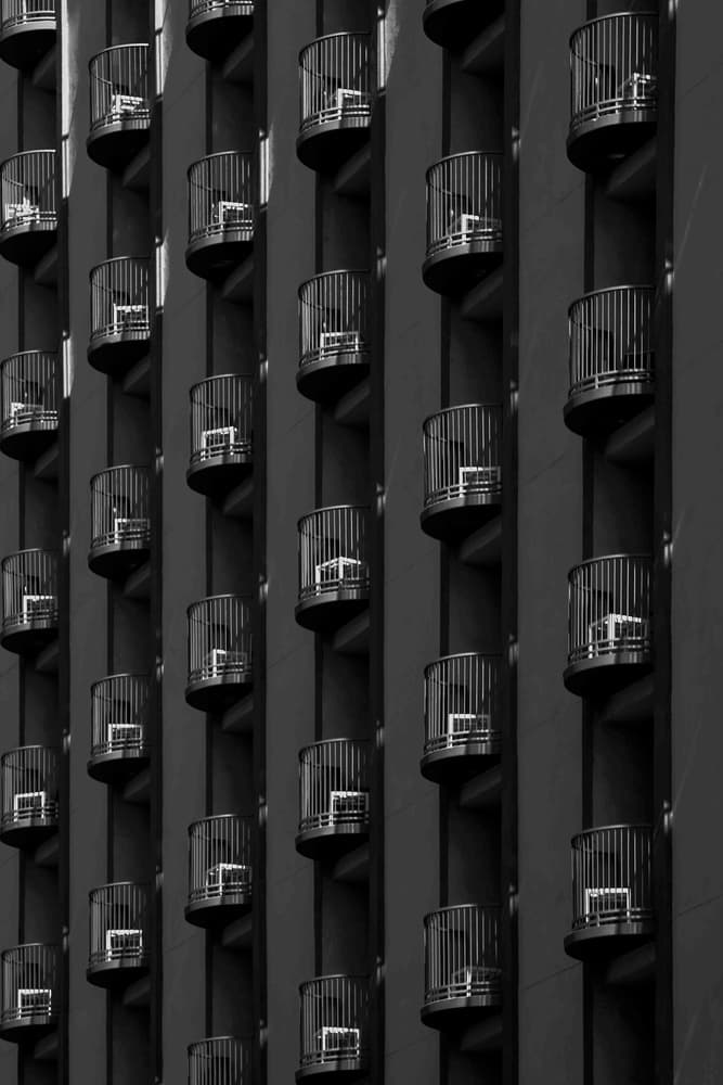 Modern Geometric Balconies by Roxana Labagnara — canvas wall art