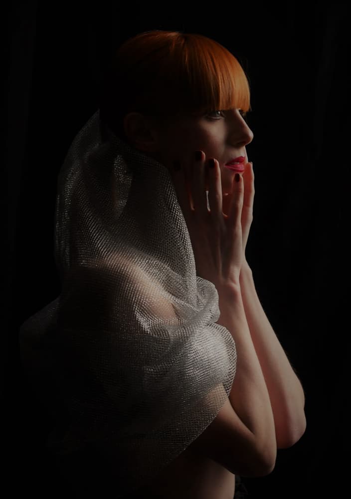 Mysterious Redhead Profile by Yoram GIL — canvas wall art
