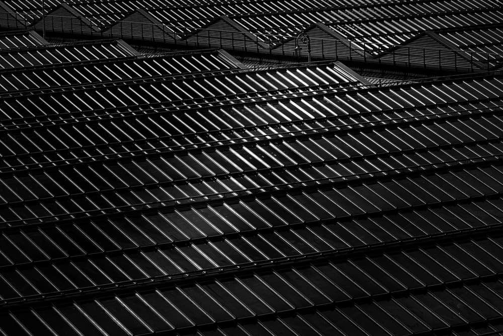 Geometric Roof Lines by Hans-Wolfgang Hawerkamp — canvas wall art