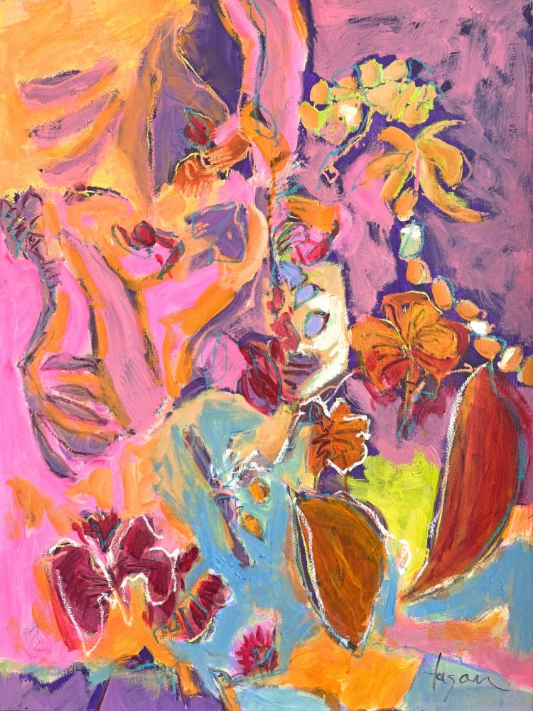 Vibrant Abstract Florals by Dorothy Fagan — canvas wall art