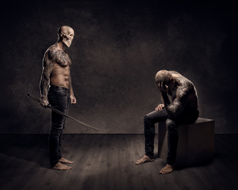 Man's Inner Demon by Petri Damstén — canvas wall art
