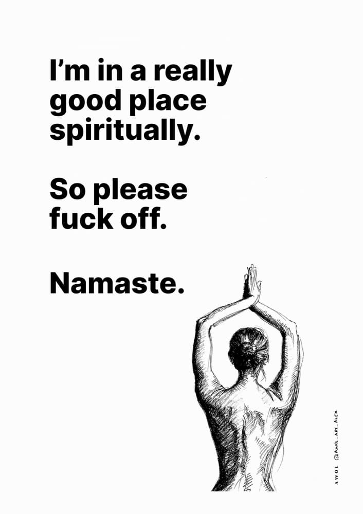 Zen Sarcasm Quote by Awol Art Alex — canvas wall art