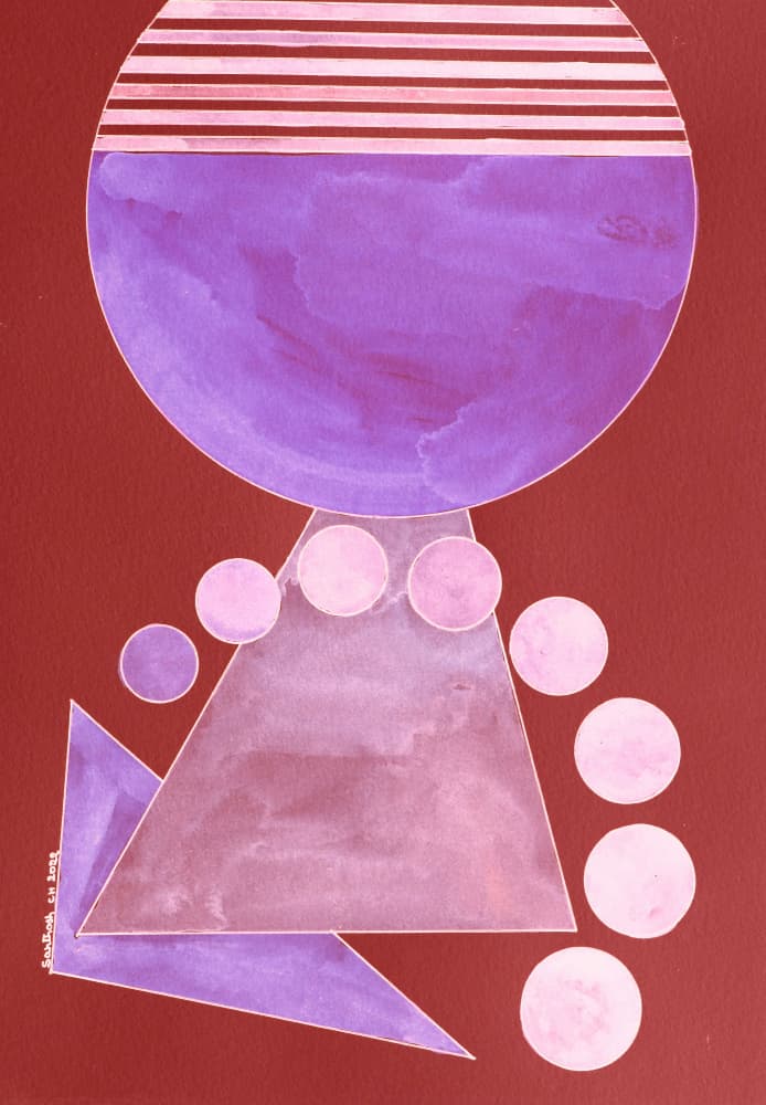 Purple Geometric Abstract by Santhosh ch — canvas wall art