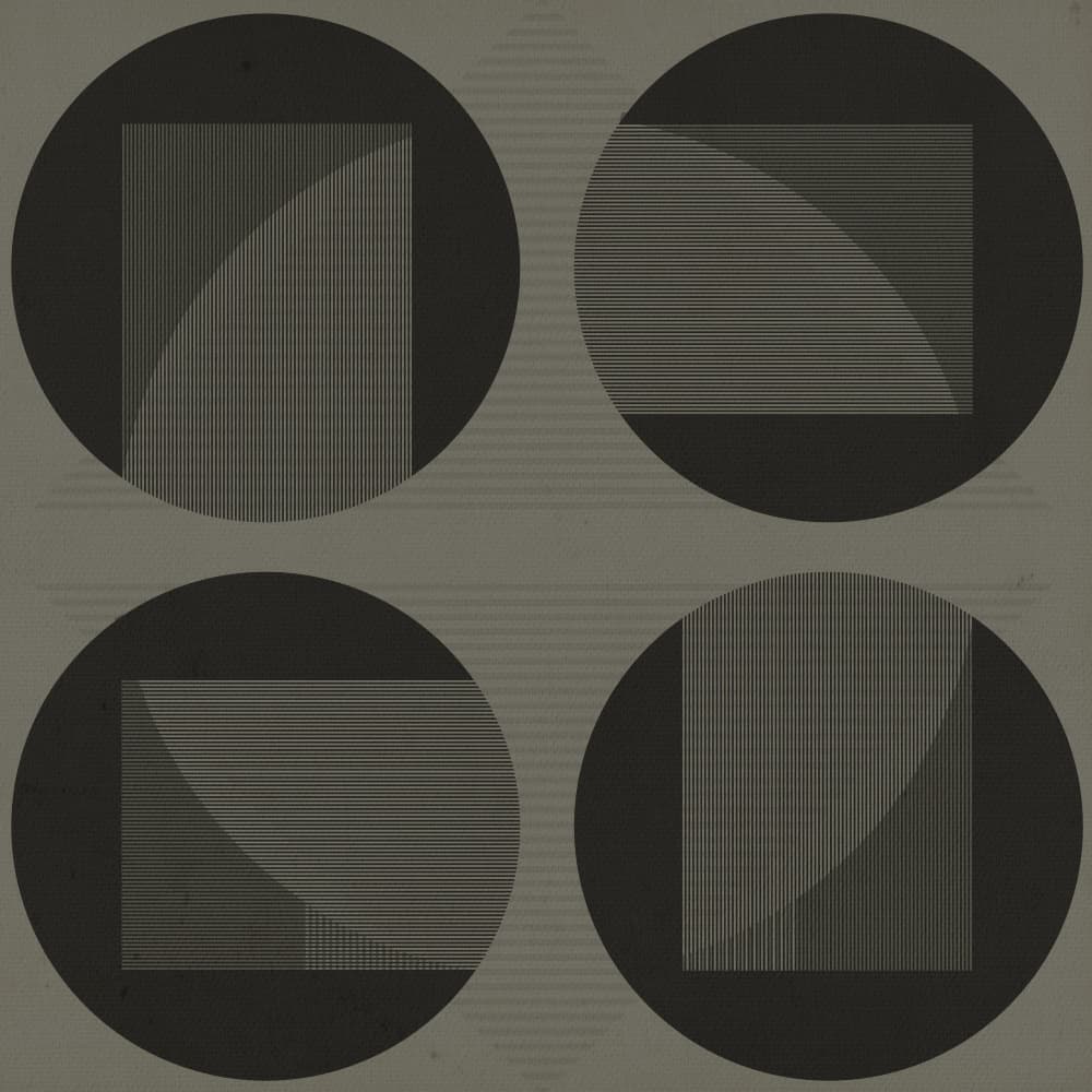 Abstract Grey Circles by Carlos Perez Del Moro — canvas wall art