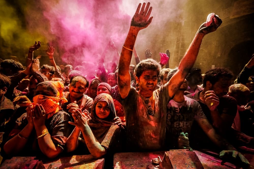 Vibrant Holi Festival by Saeed Dhahi — canvas wall art
