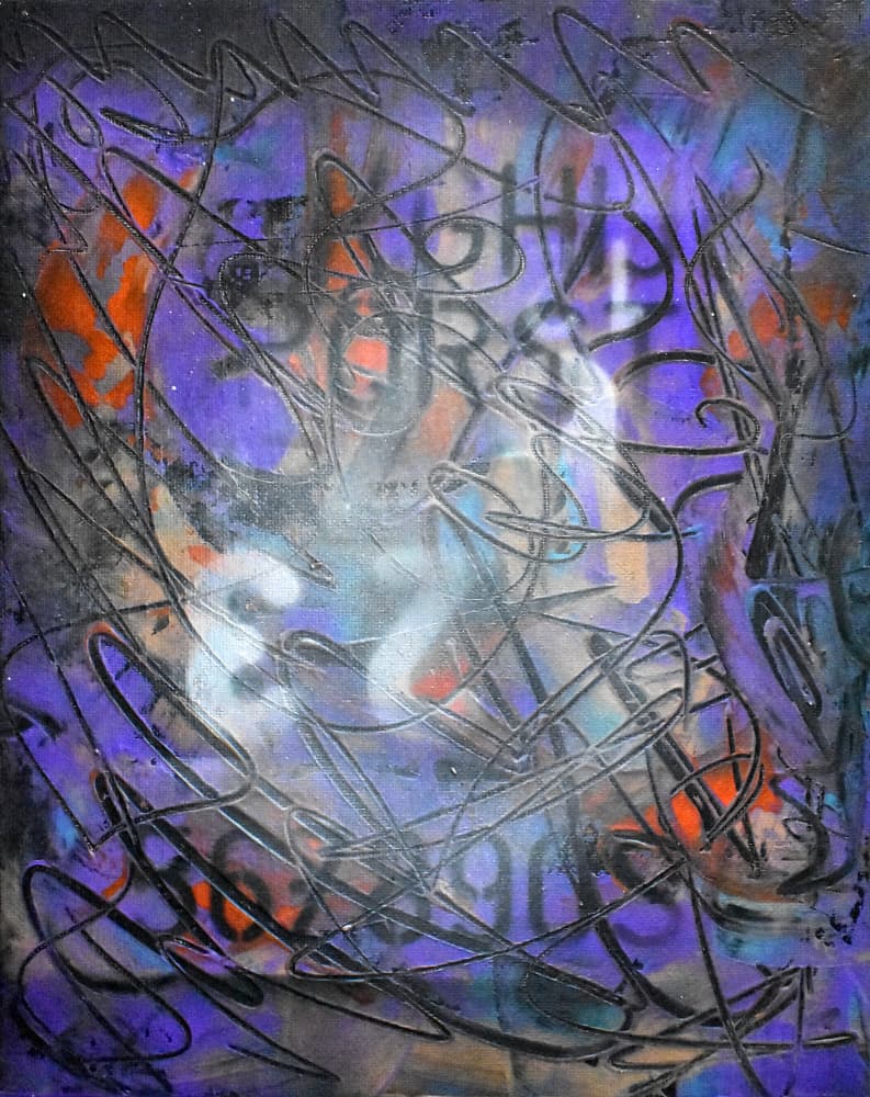 Vibrant Purple Chaos by Ricardo Maya — canvas wall art