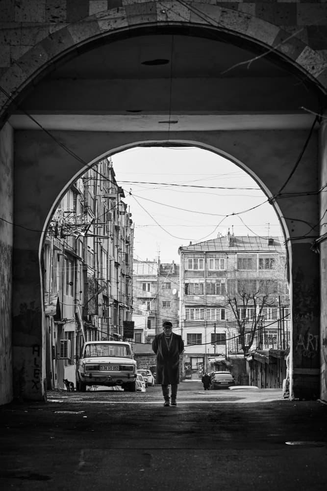 Solitary Man Archway by Vladislav Danilov — canvas wall art