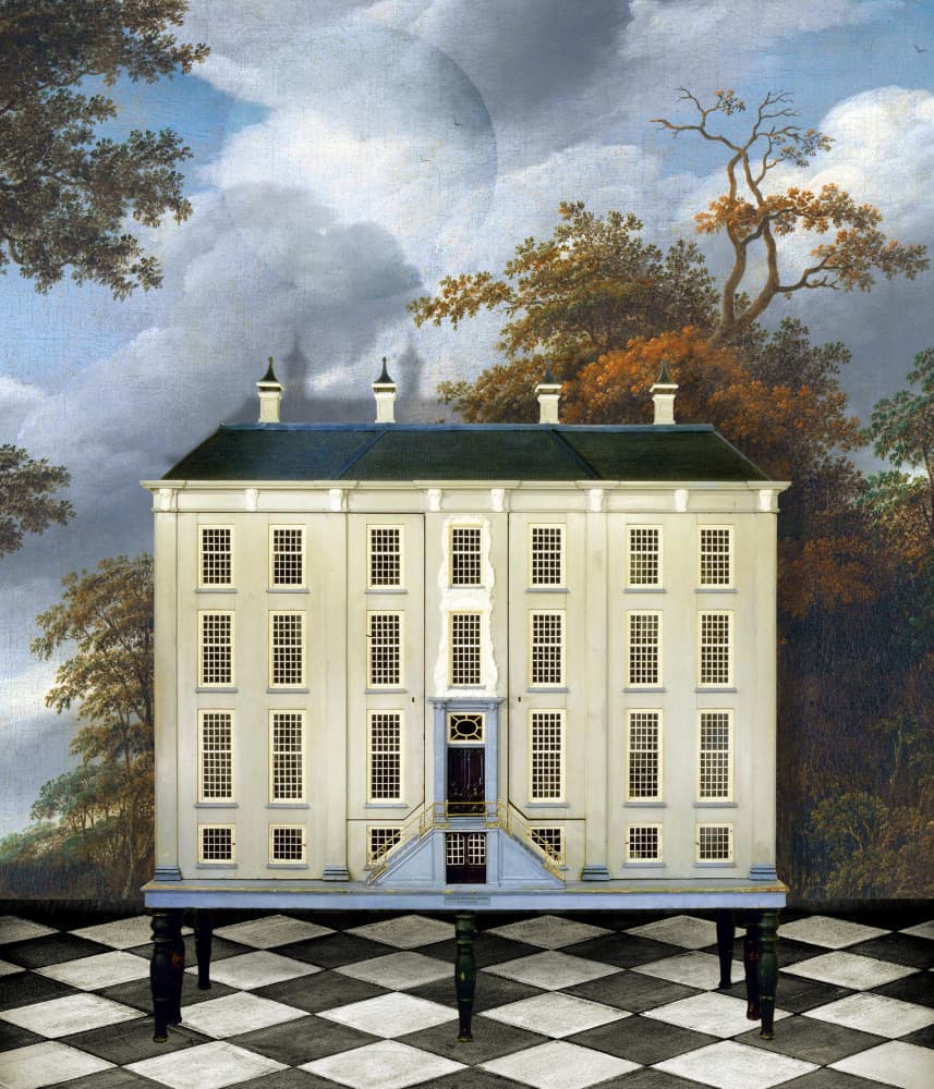 Surreal Dream House by Marja van den Hurk — canvas wall art