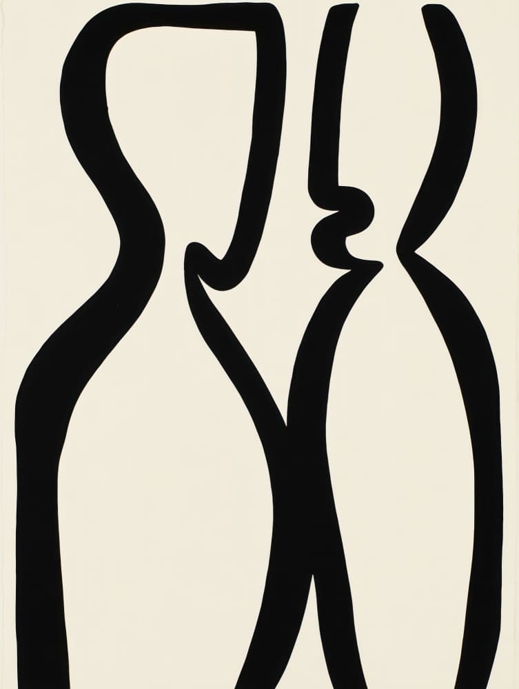Abstract Figures Facing by Imaginative — canvas wall art