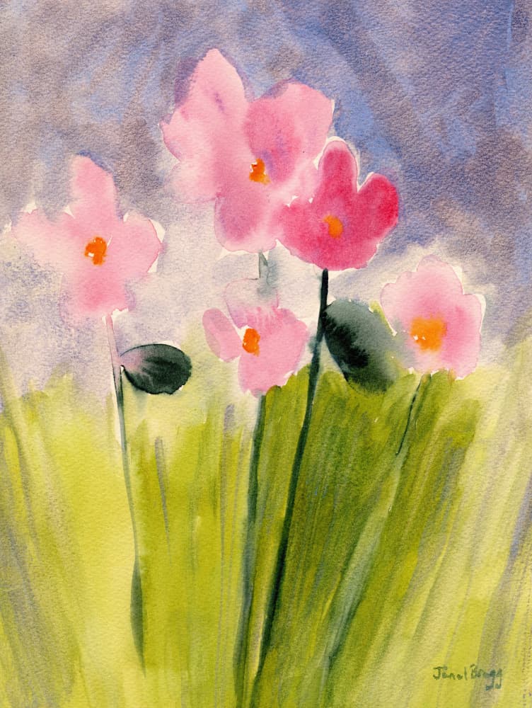 Soft Spring Flowers by Janel Bragg — canvas wall art