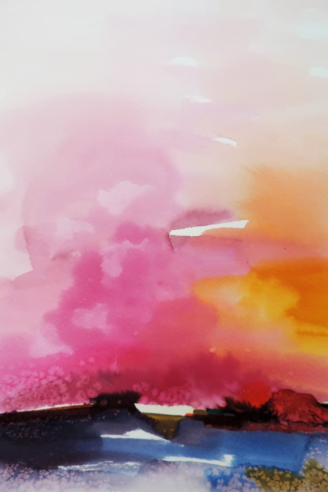 Abstract Sunset Glow by Sylvie Demers — canvas wall art