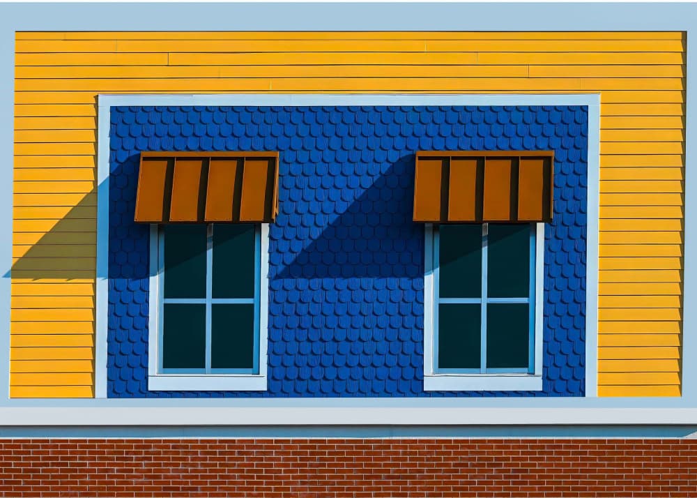 Sunny Blue Building by Arnon Orbach — canvas wall art