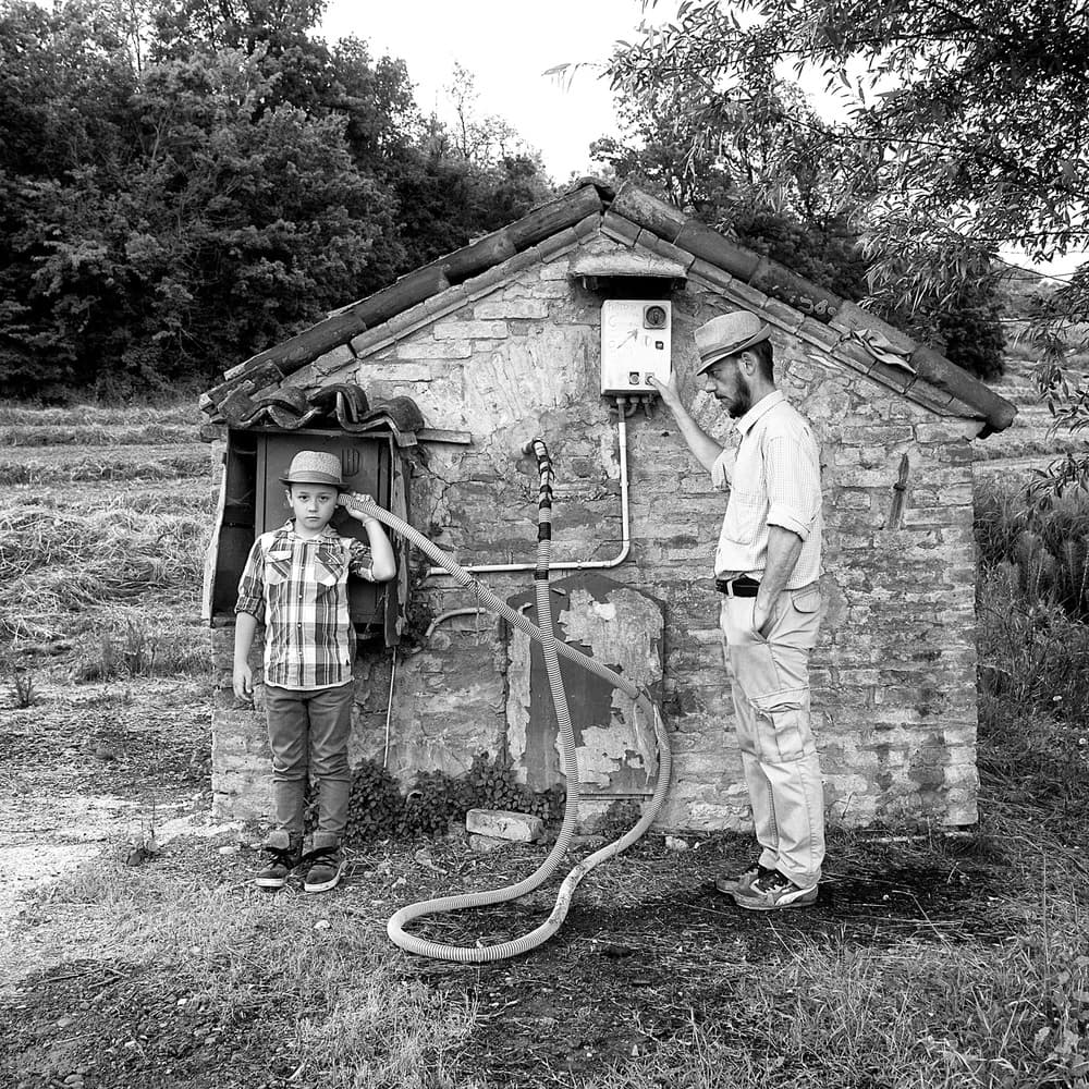 Rural Father Son Curiosity by Carlo Ferrara — canvas wall art