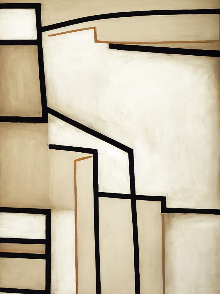 Elegant Abstract Lines by Bilge Paksoylu — canvas wall art