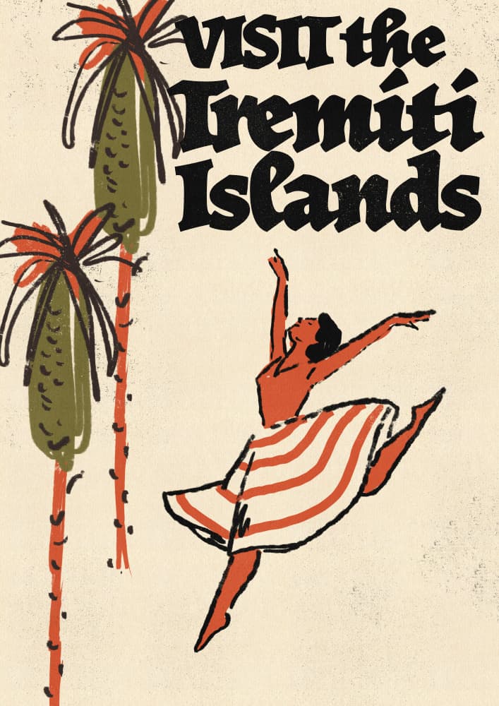 Vintage Island Dancer by Nicholas — canvas wall art