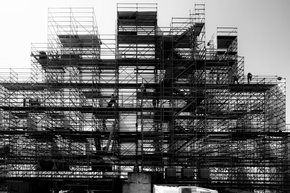 Intricate Scaffolding Structure by Vito Muolo — canvas wall art