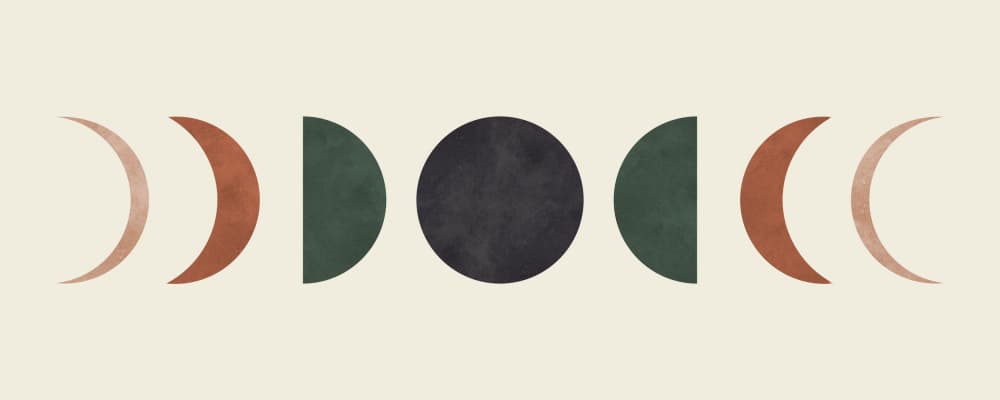 Boho Moon Phases by Vitor Costa — canvas wall art