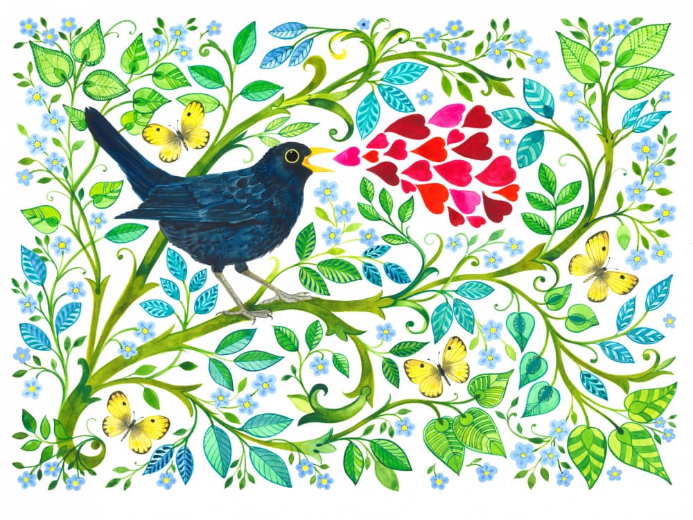 Songbird in The Tree by Isabelle Brent — canvas wall art