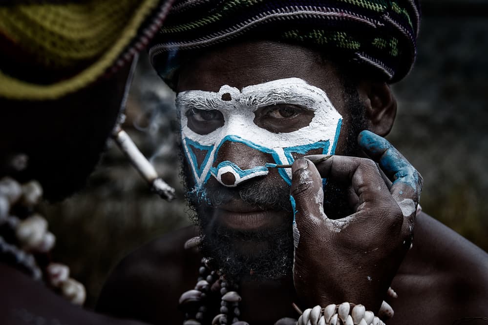 Tribal Face Painting by Joxe Inazio Kuesta Garmendia — canvas wall art