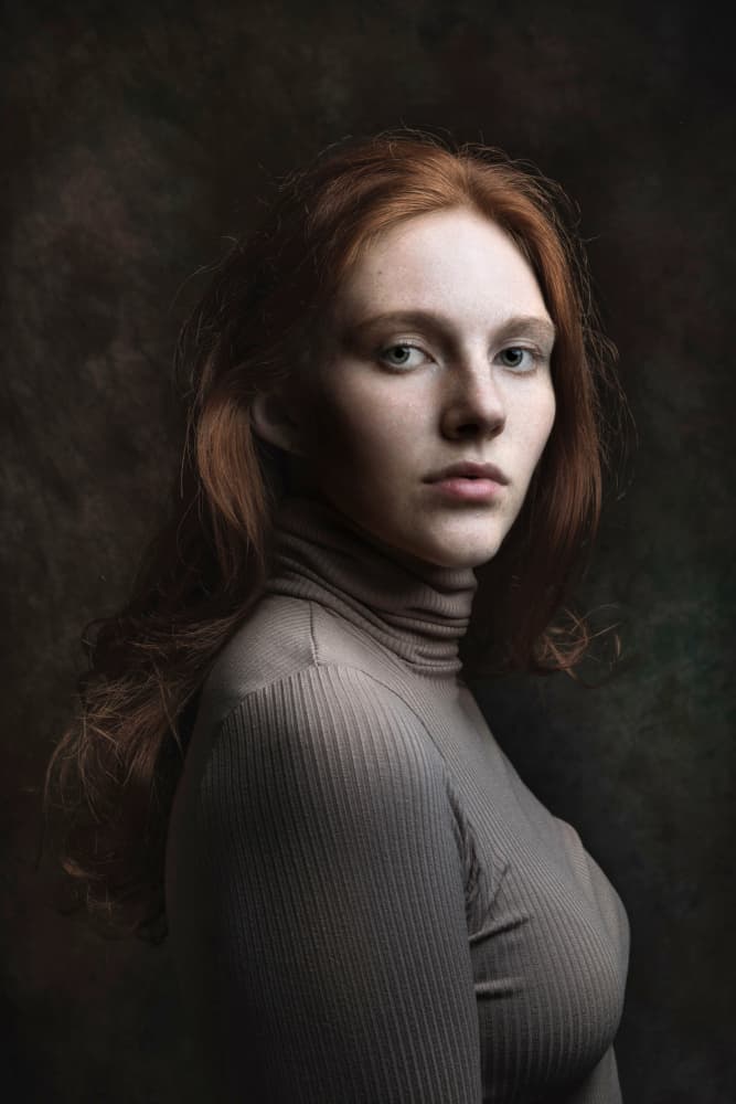 Redhead Woman Portrait by Ruth Franke — canvas wall art