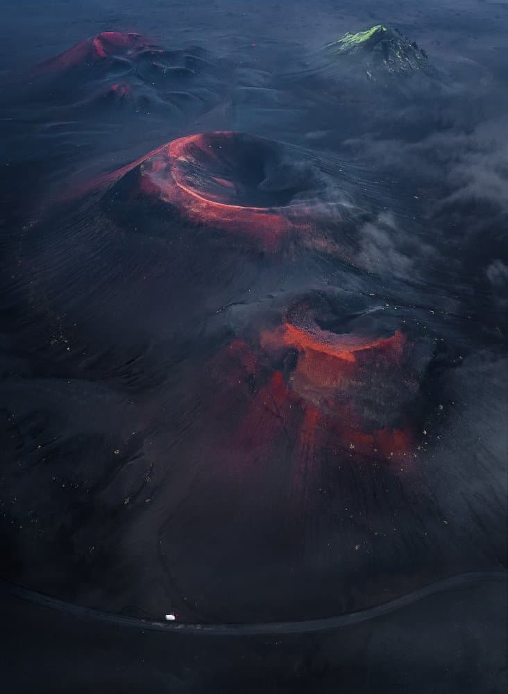 Volcanic Night Glow by Javier de la Torre — canvas wall art