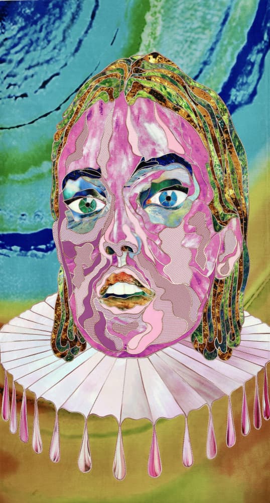 Surreal Pink Portrait by Kostyantin Malginov — canvas wall art