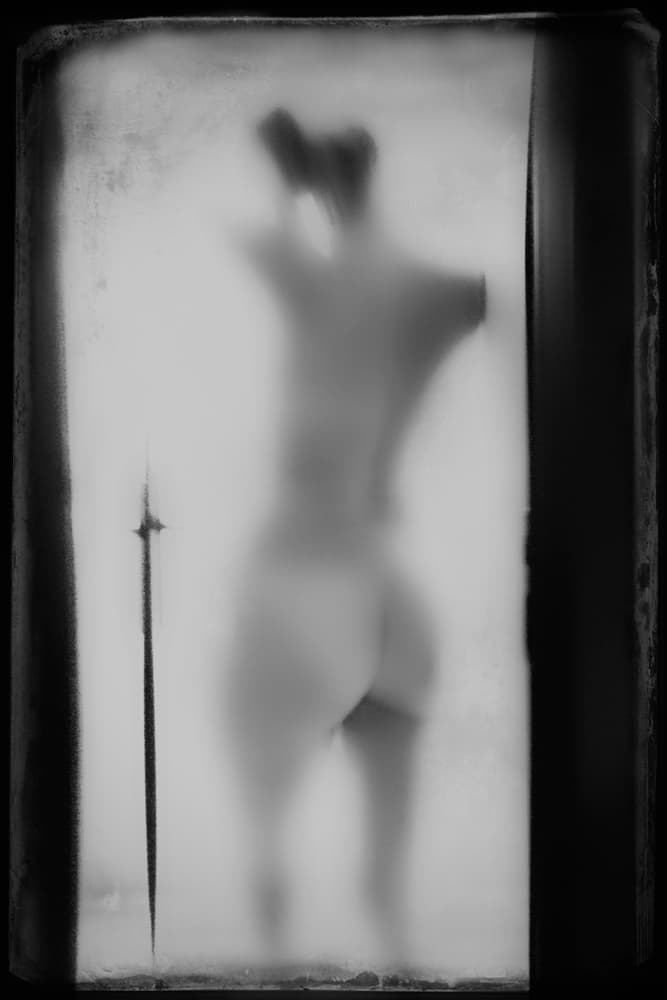 Mysterious Woman's Back by Bogdan Bouşcă — canvas wall art