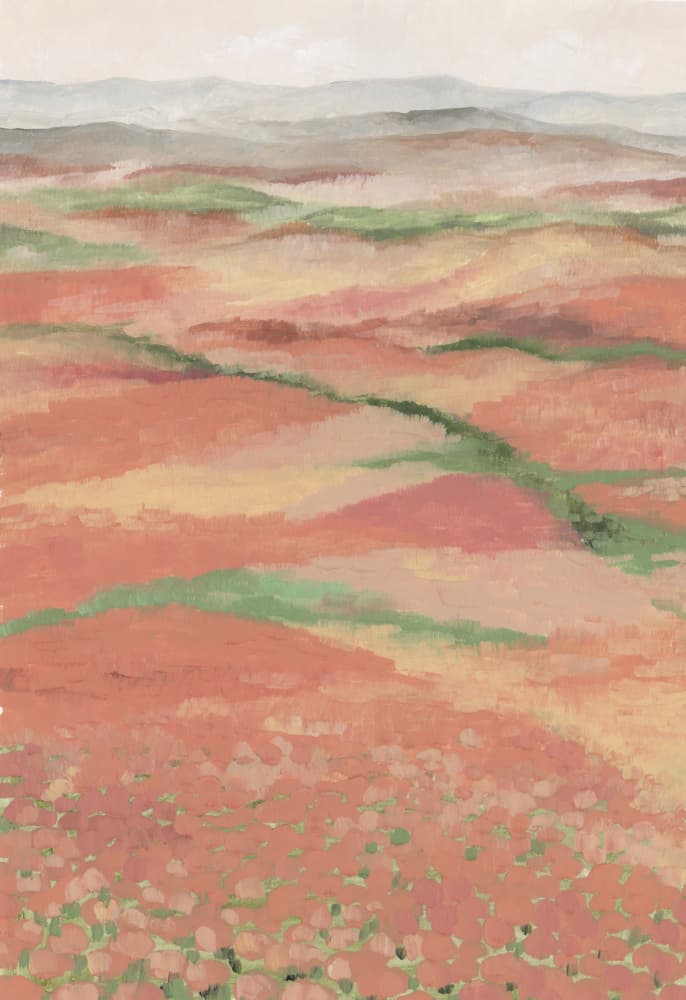 Vibrant Poppy Fields by Rosana Laiz Blursbyai — canvas wall art