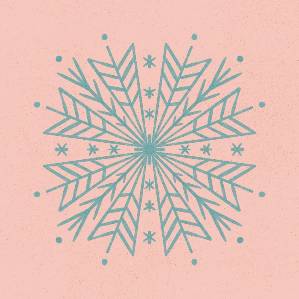Soft Winter Snowflake by Angela Minca — canvas wall art