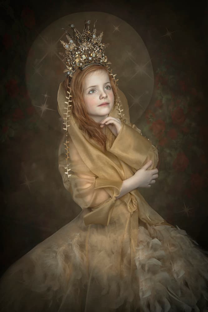 Ethereal Golden Queen by Carola Kayen-Mouthaan — canvas wall art