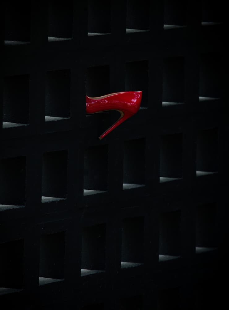 Bold Red Stiletto by Erik Schottstaedt — canvas wall art