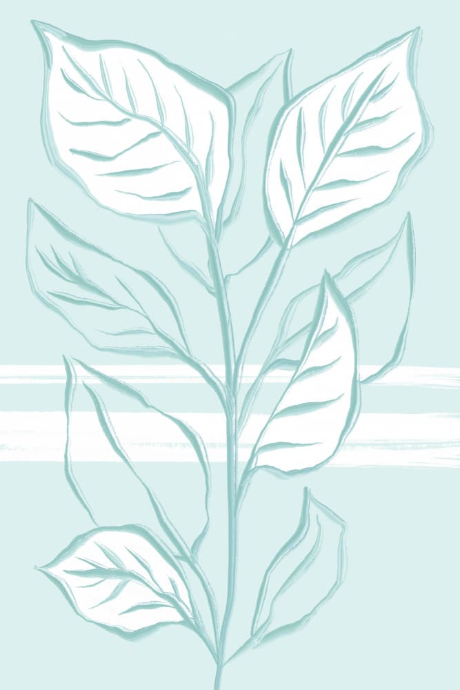 Serene Blue Botanical by Martina — canvas wall art