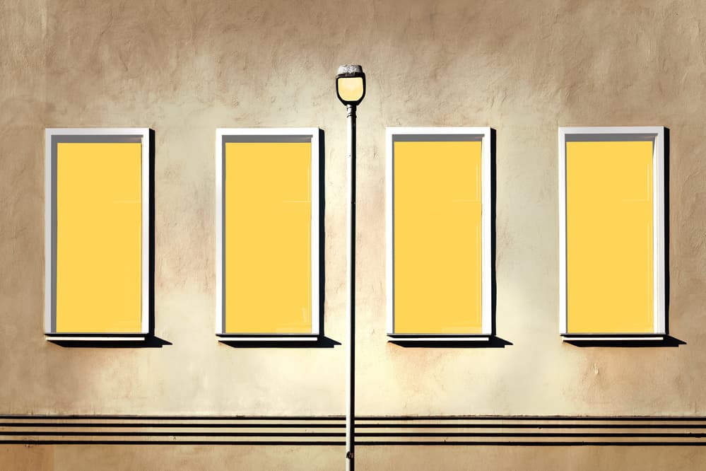 Abstract Yellow Windows by Marc Huybrighs — canvas wall art