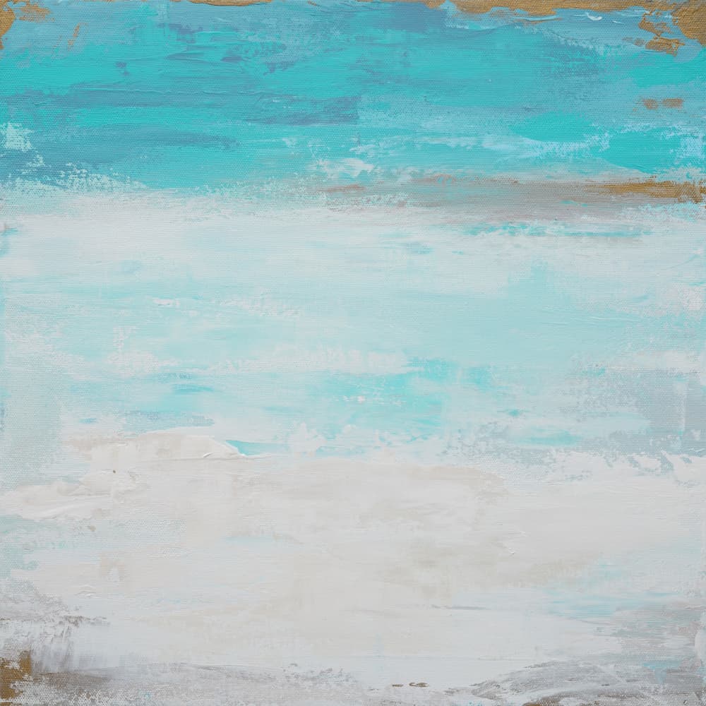 Coastal Teal Seascape by Françoise Wattré — canvas wall art