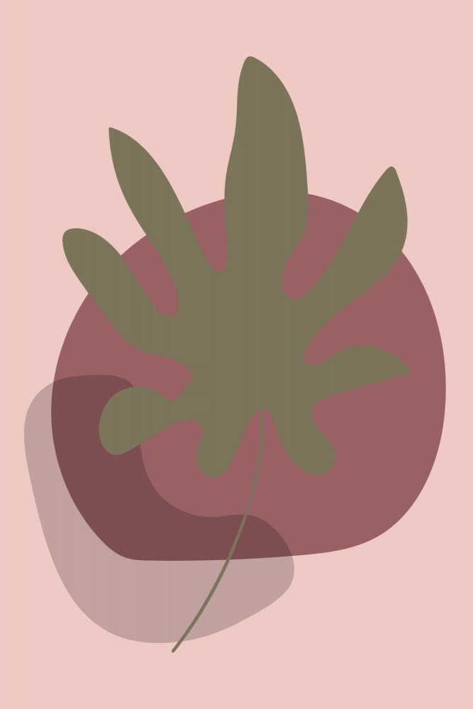 Pink Abstract Leaf by Dina Dankers — canvas wall art