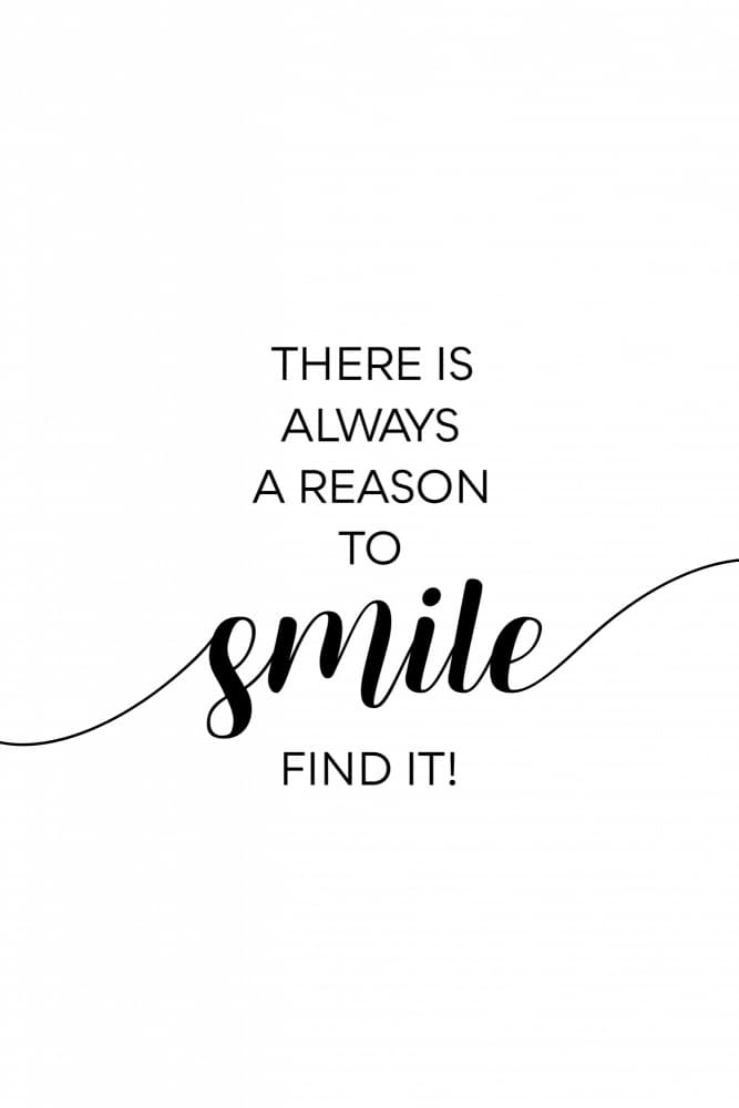 Reason To Smile Quote by Melanie Viola — canvas wall art