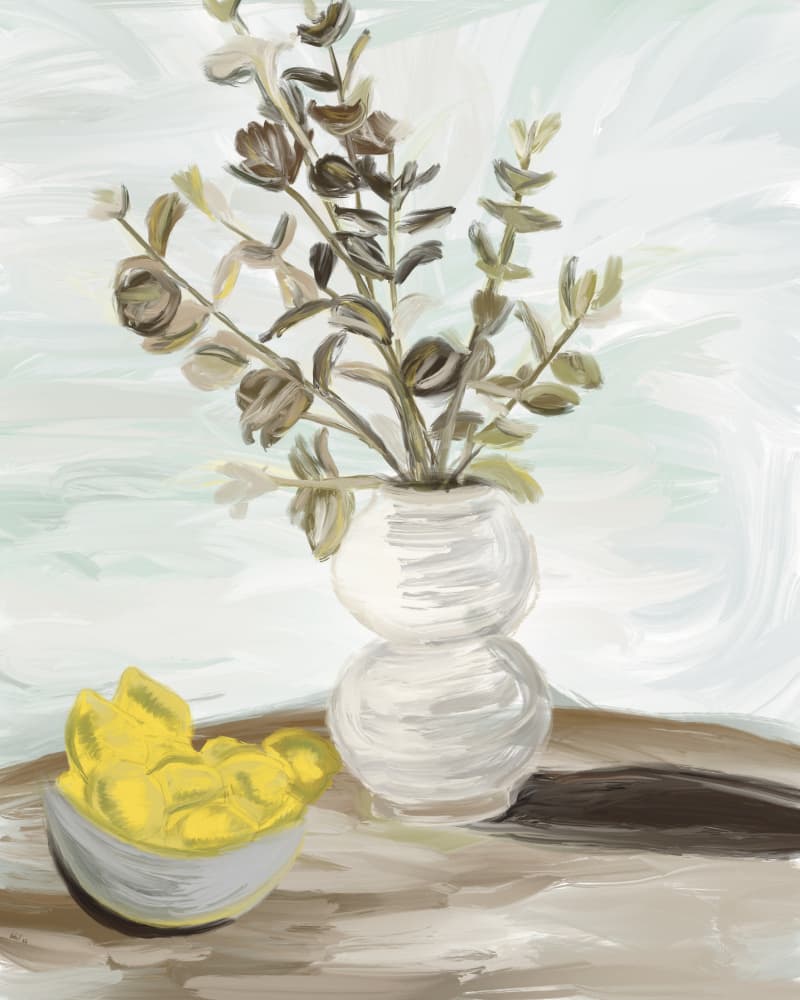 Botanical Still Life by GIovanna Gil Alves — canvas wall art
