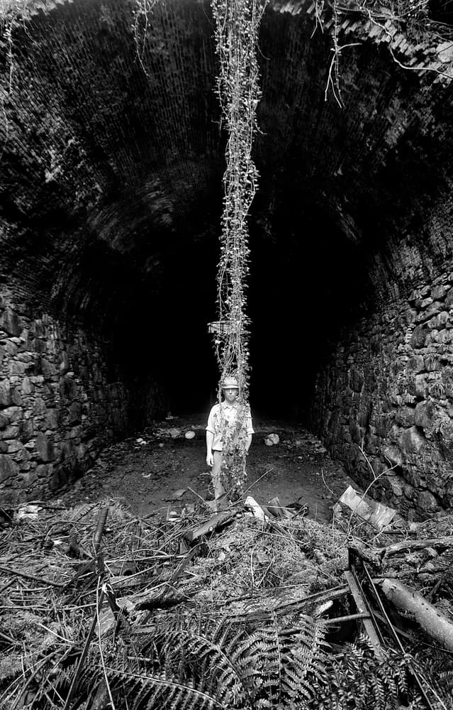 Mysterious Overgrown Tunnel by Carlo Ferrara — canvas wall art