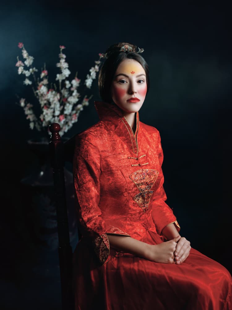Elegant Chinese Portrait by Martin Lee — canvas wall art