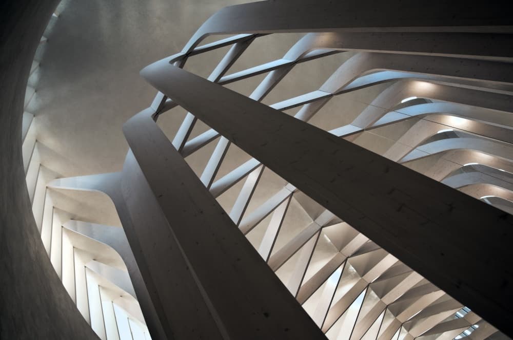 Modern Architectural Curves by Linda Wride — canvas wall art